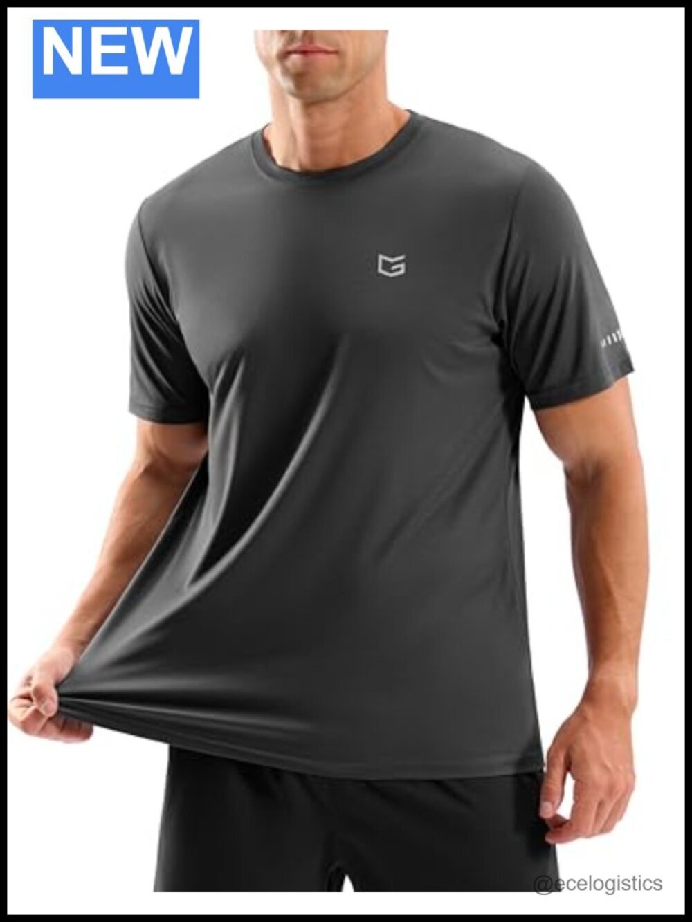 Men's UPF 50+ Grid Dry Fit T-Shirt Lightweight Athletic Tee
